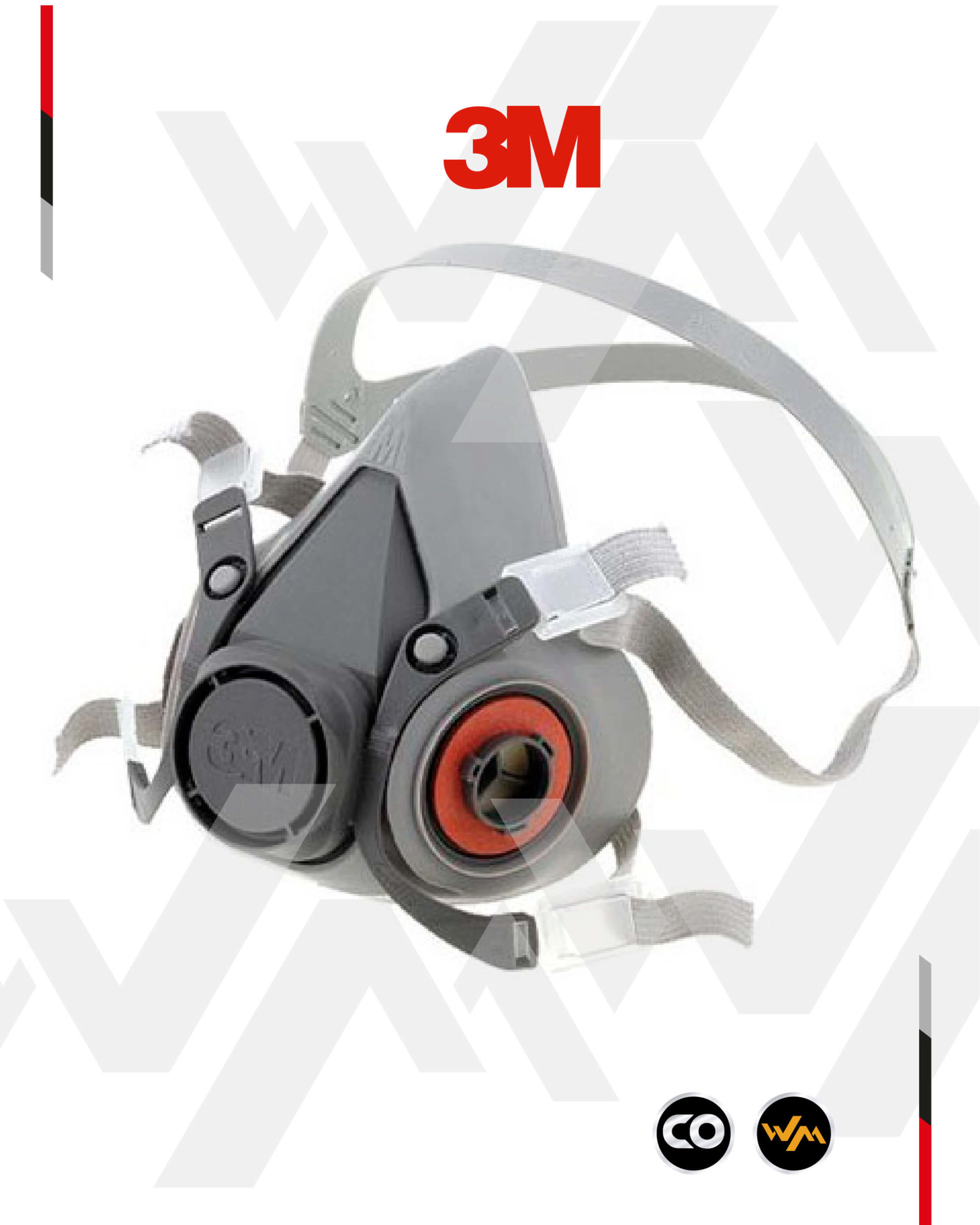 3M - Respirador reutilizable de media pieza, S