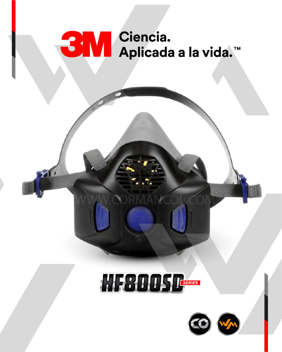 Con fecha de Solitario comedia Respirador media cara HF-800 series (3M) – Cormancol